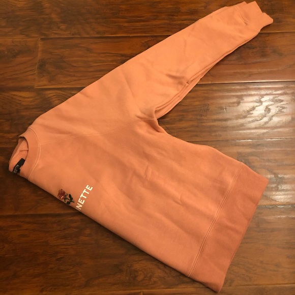 🌟BRUNETTE crew neck sweatshirt coral colour - Picture 2 of 3